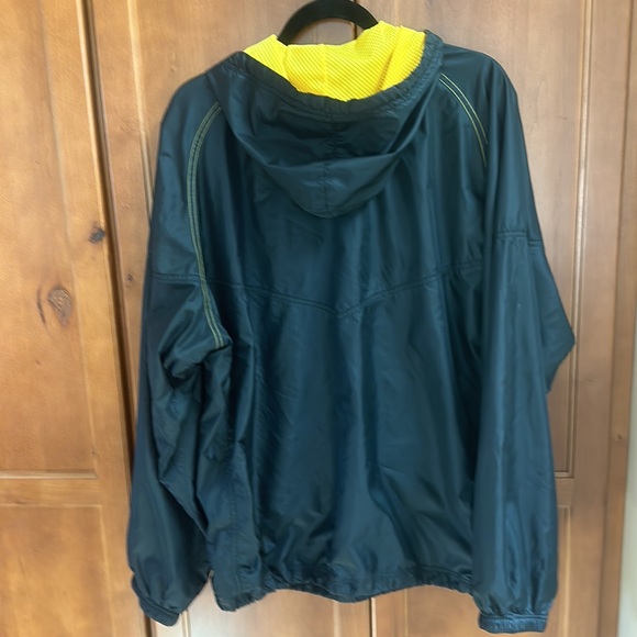 Retro NIKE Livestrong Black/Yellow Hooded NikeFit 1/4 Zip Windbreaker Size L - Picture 8 of 9